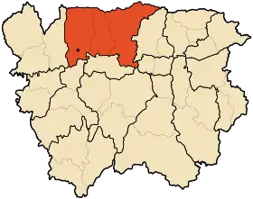 Localisation de Daïra d'El Amra