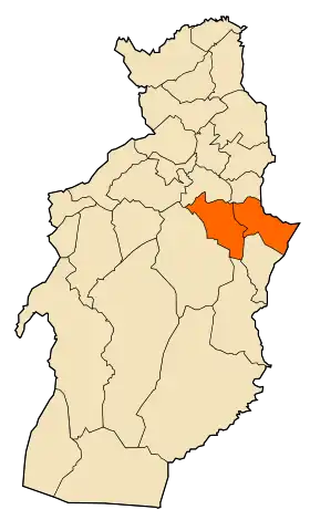 Localisation de Daïra d'El Ma Labiodh