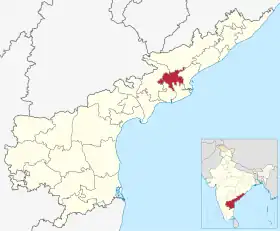 Localisation de District du Godavari oriental(తూర్పు గోదావరి జిల్లా)