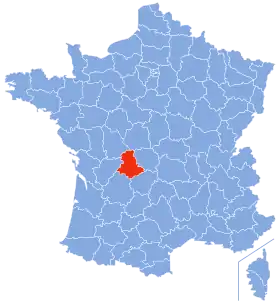 carte : Géographie de la Haute-Vienne