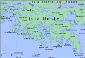 La péninsule Hardy sur l'île Hoste.