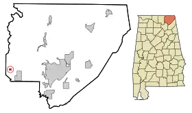 Localisation de Paint Rock