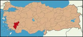 Localisation de Denizli (province)