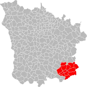 Localisation de Communauté de communes des Portes sud du Morvan