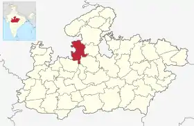 Localisation de District de Gunaगुना जिला
