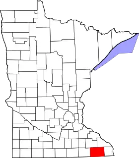Localisation de Comté de Fillmore(Fillmore County)