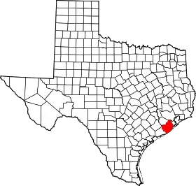 Localisation de Comté de Brazoria(en)&nbsp;Brazoria County
