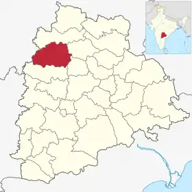 Localisation de District de Nizamabad