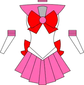 Dessin simplifié du costume de Sailor&nbsp;Chibi&nbsp;Moon