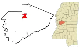 Localisation de Yazoo City