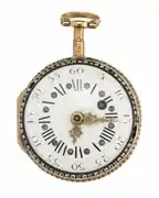Montre de poche en or et cadran en émail (1770-), musée Tal-Hallwyl.