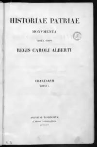 Image illustrative de l’article Historiae patriae monumenta