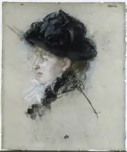 Autre portrait contemporain de Louise Riesener par Berthe Morisot, au Cleveland Museum of Art, à Cleveland.