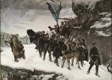 Les Funérailles de Charles XII de Suède, 1884, huile sur toile, 265&nbsp;×&nbsp;371, Nationalmuseum, Stockholm.