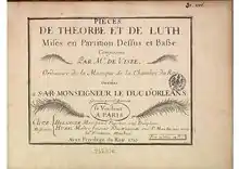 Pièces de Théorbe et de Luth