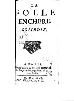 Image illustrative de l’article La Folle Enchère