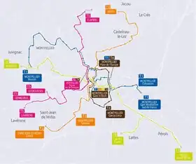 Voir la carte de la ligne.